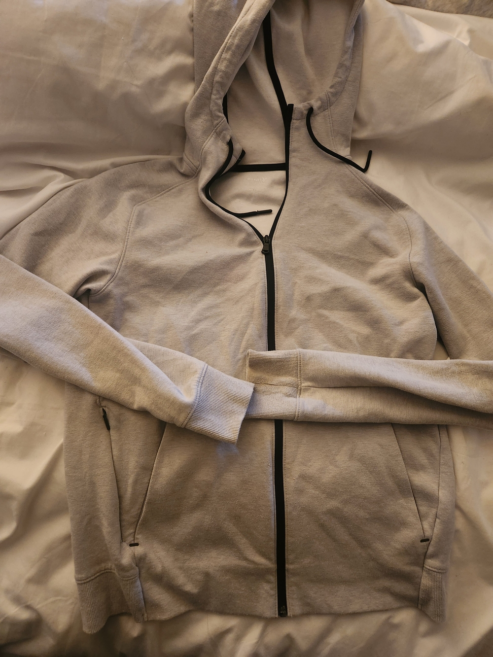 Old Navy Light Gray Full-Zip Hoodie Jacket